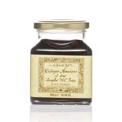 La Favorita Black Cherries with Langhe Freisa Wine