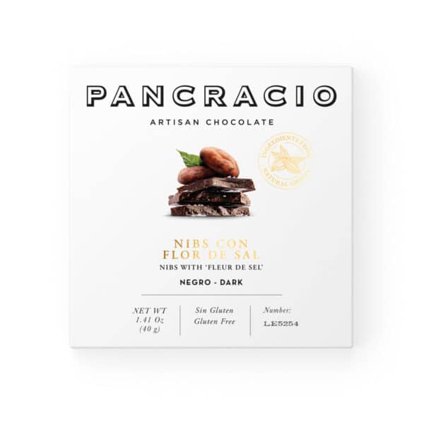 Pancracio Nibs with Fleur de Sel Mini Dark Chocolate bar