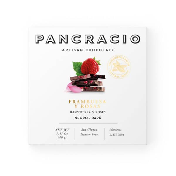 Pancracio Raspberry and Roses Dark Mini Chocolate Bar